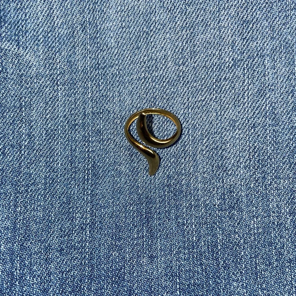 Gold-Plated Adjustable Abstract Ring